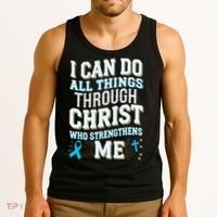 Can Do All Things Through Christ Prostate Cancer Awareness Tank Top thumb 3