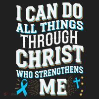Can Do All Things Through Christ Prostate Cancer Awareness Golf Towel thumb 3