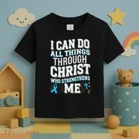 Can Do All Things Through Christ Prostate Cancer Awareness Toddler T-Shirt thumb 3