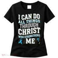 Can Do All Things Through Christ Prostate Cancer Awareness Women's T-Shirt thumb 0
