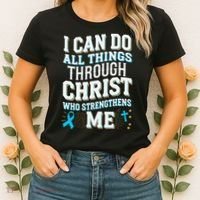 Can Do All Things Through Christ Prostate Cancer Awareness Women's T-Shirt thumb 2