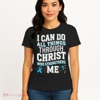 Can Do All Things Through Christ Prostate Cancer Awareness Women's T-Shirt thumb 4
