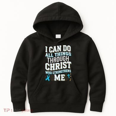 Can Do All Things Through Christ Prostate Cancer Awareness Kids Hoodie