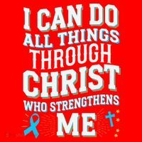 Can Do All Things Through Christ Prostate Cancer Awareness Santa Hat thumb 1