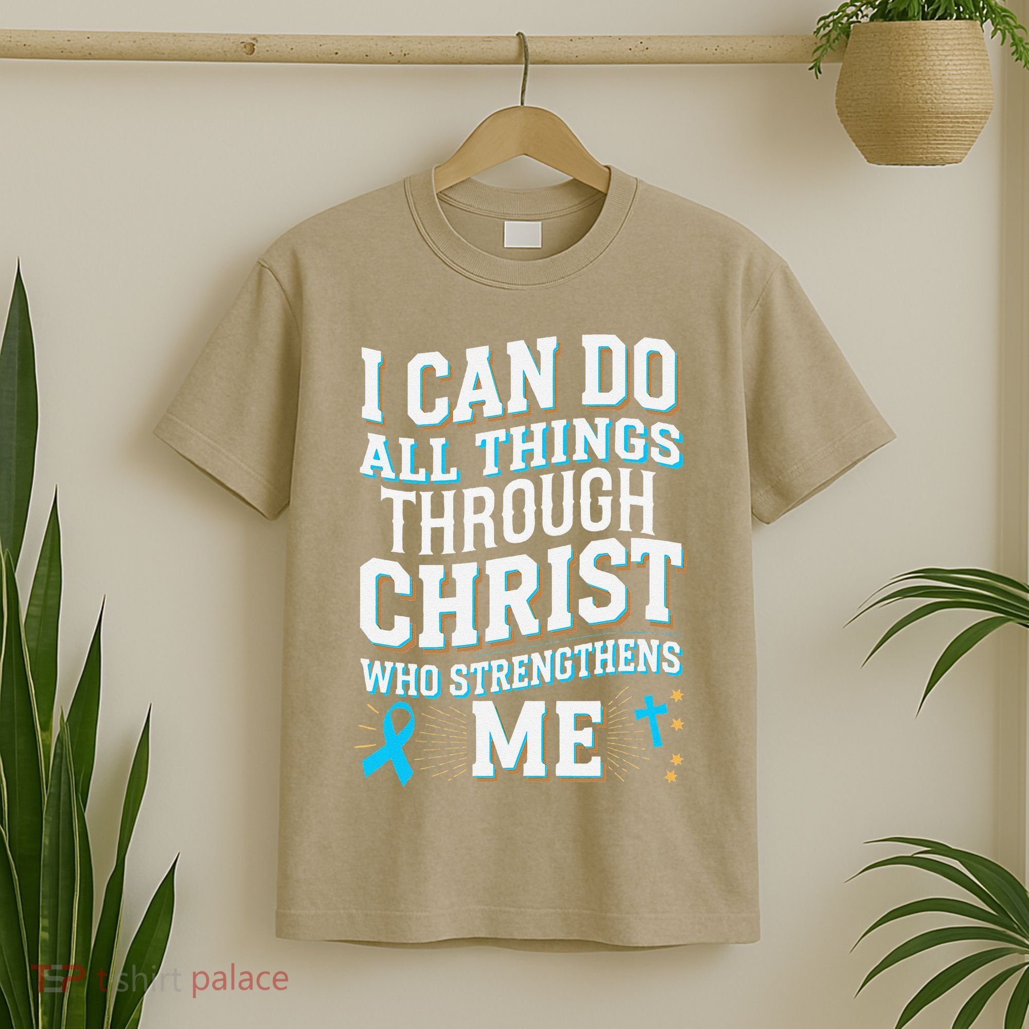 Can Do All Things Through Christ Prostate Cancer Awareness T-Shirt