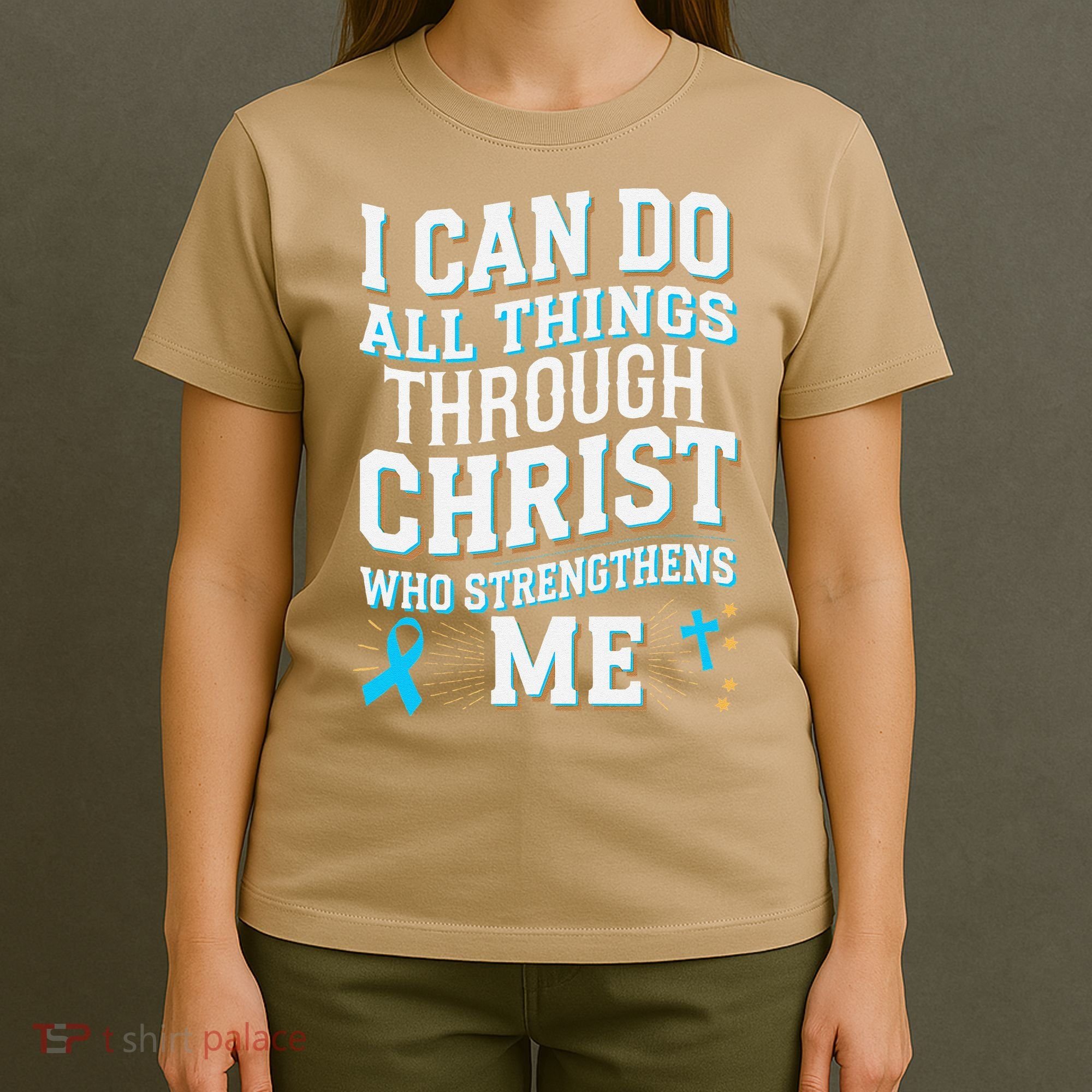 Can Do All Things Through Christ Prostate Cancer Awareness T-Shirt