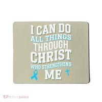 Can Do All Things Through Christ Prostate Cancer Awareness Mousepad thumb 0
