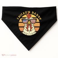Chicken Daddy American Flag Funny USA-Made Doggie Bandana thumb 0