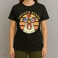 Chicken Daddy American Flag Funny T-Shirt thumb 4