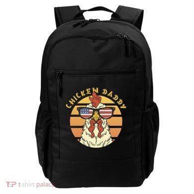 Chicken Daddy American Flag Funny Backpack