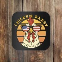 Chicken Daddy American Flag Funny Coaster thumb 0