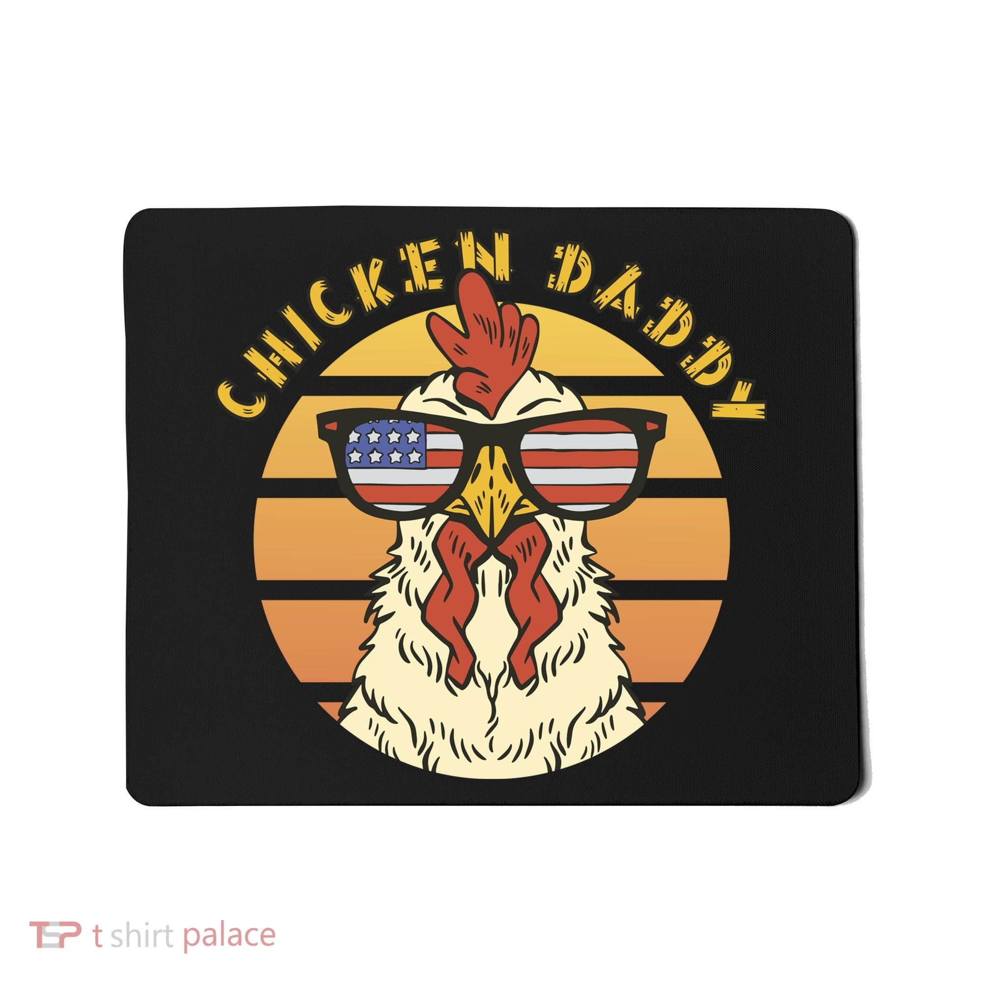 Chicken Daddy American Flag Funny Mousepad