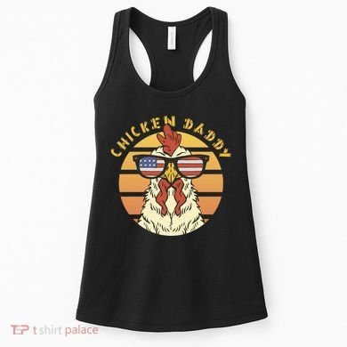 Chicken Daddy American Flag Funny Women's Tank Top