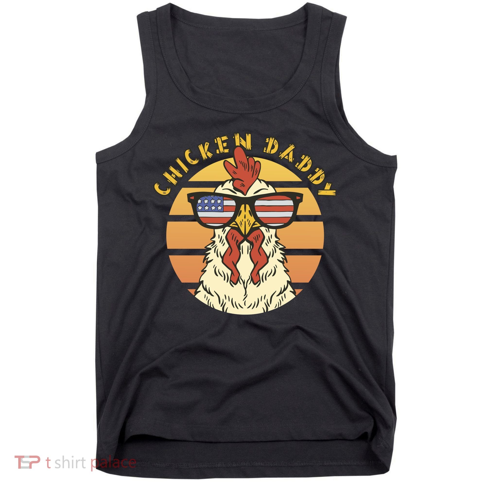 Chicken Daddy American Flag Funny Tank Top