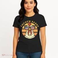 Chicken Daddy American Flag Funny Women's T-Shirt thumb 4