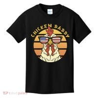 Chicken Daddy American Flag Funny Kids T-Shirt thumb 0