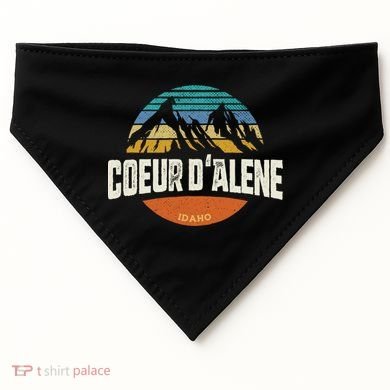 Coeur D Alene Gift Idaho Cool Gift USA-Made Doggie Bandana