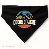Coeur D Alene Gift Idaho Cool Gift USA-Made Doggie Bandana thumb 0