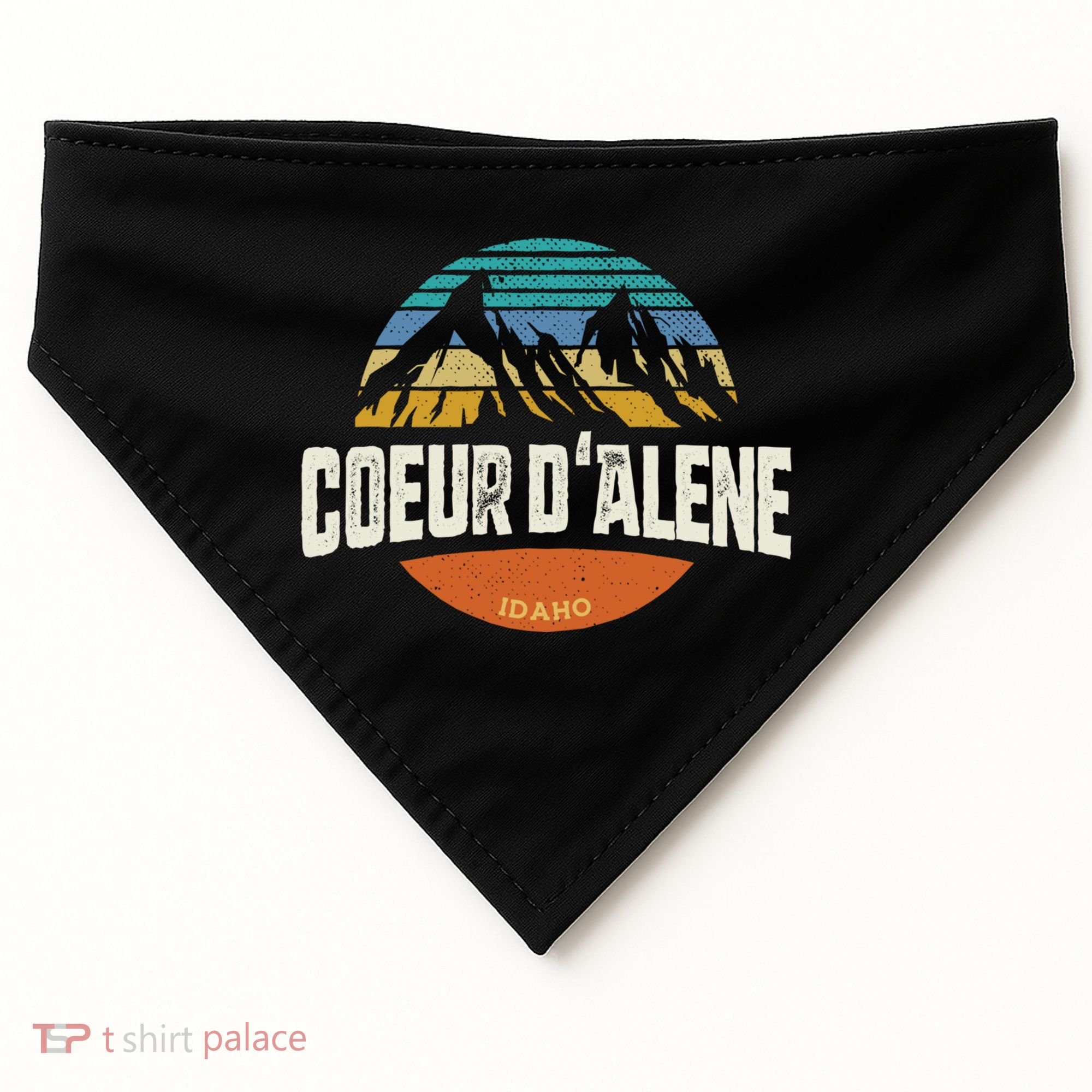 Coeur D Alene Gift Idaho Cool Gift USA-Made Doggie Bandana