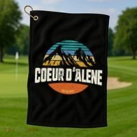 Coeur D Alene Gift Idaho Cool Gift Golf Towel thumb 1