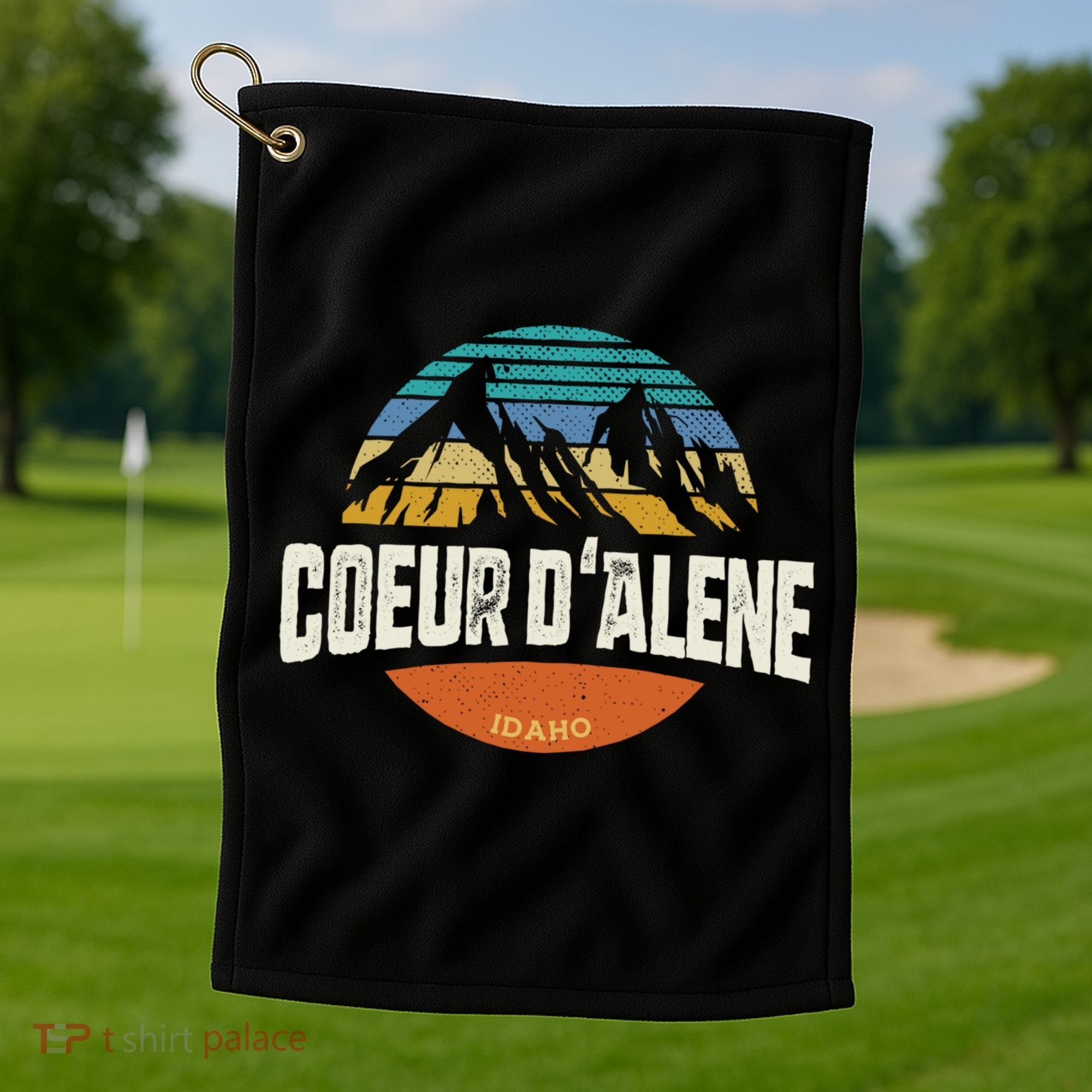 Coeur D Alene Gift Idaho Cool Gift Golf Towel