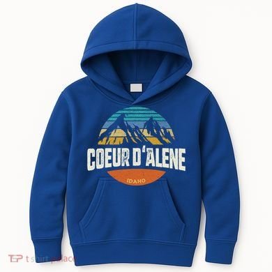 Coeur D Alene Gift Idaho Cool Gift Kids Hoodie