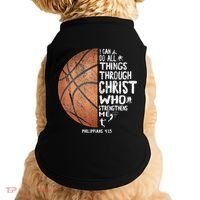 Can Do All Things Through Christ Philippians 413 Basketball Doggie Tank thumb 0