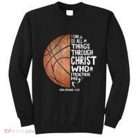 Can Do All Things Through Christ Philippians 413 Basketball Sweatshirt thumb 0