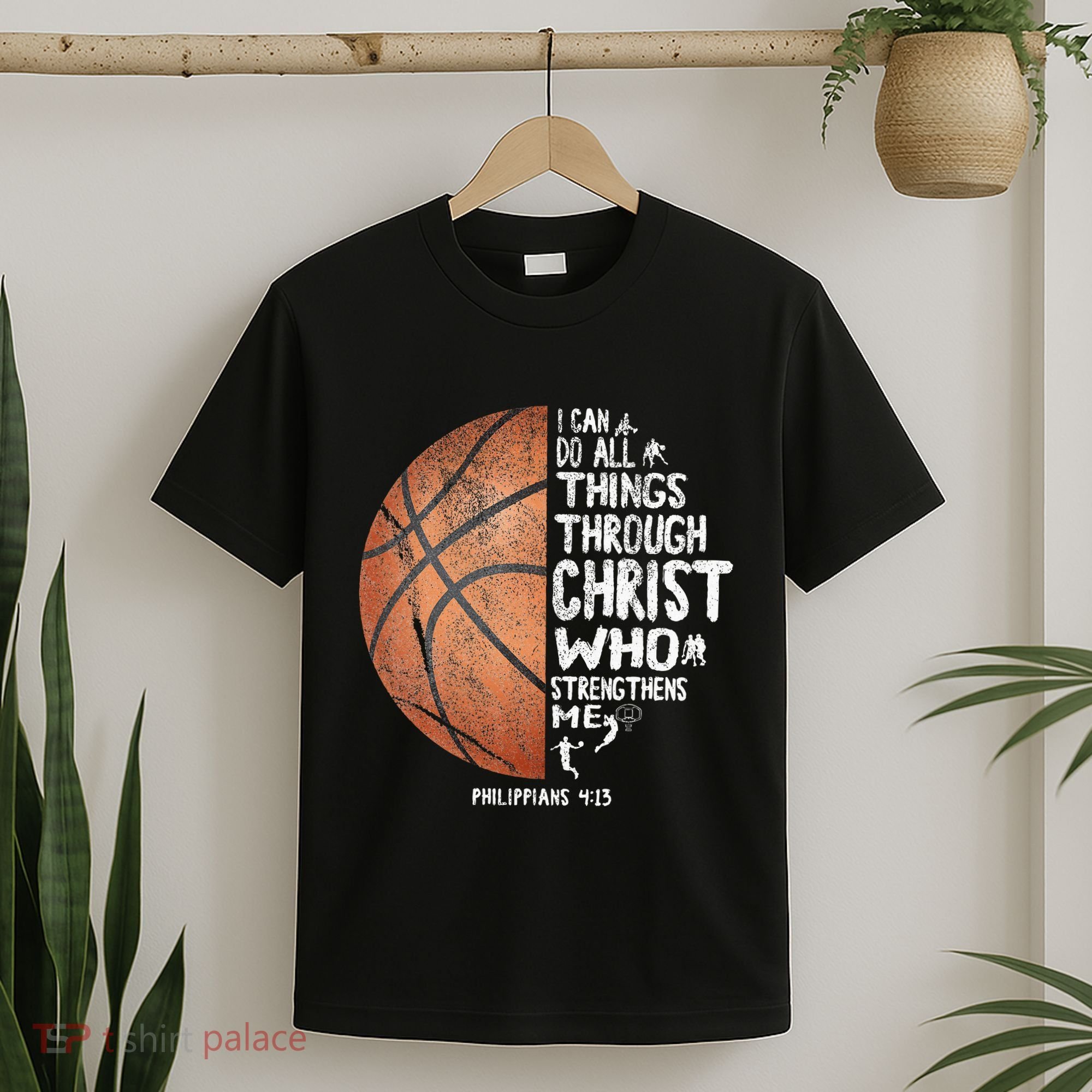Can Do All Things Through Christ Philippians 413 Basketball T-Shirt