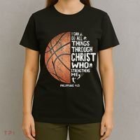 Can Do All Things Through Christ Philippians 413 Basketball T-Shirt thumb 4