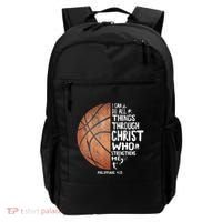 Can Do All Things Through Christ Philippians 413 Basketball Backpack thumb 0