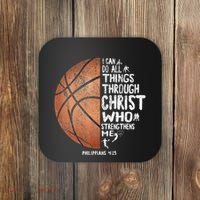 Can Do All Things Through Christ Philippians 413 Basketball Coaster thumb 0
