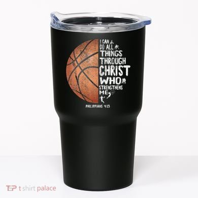 Can Do All Things Through Christ Philippians 413 Basketball Tumbler