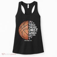 Can Do All Things Through Christ Philippians 413 Basketball Women's Tank Top thumb 0