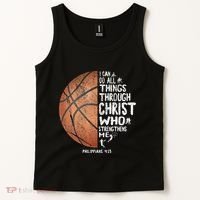 Can Do All Things Through Christ Philippians 413 Basketball Tank Top thumb 2