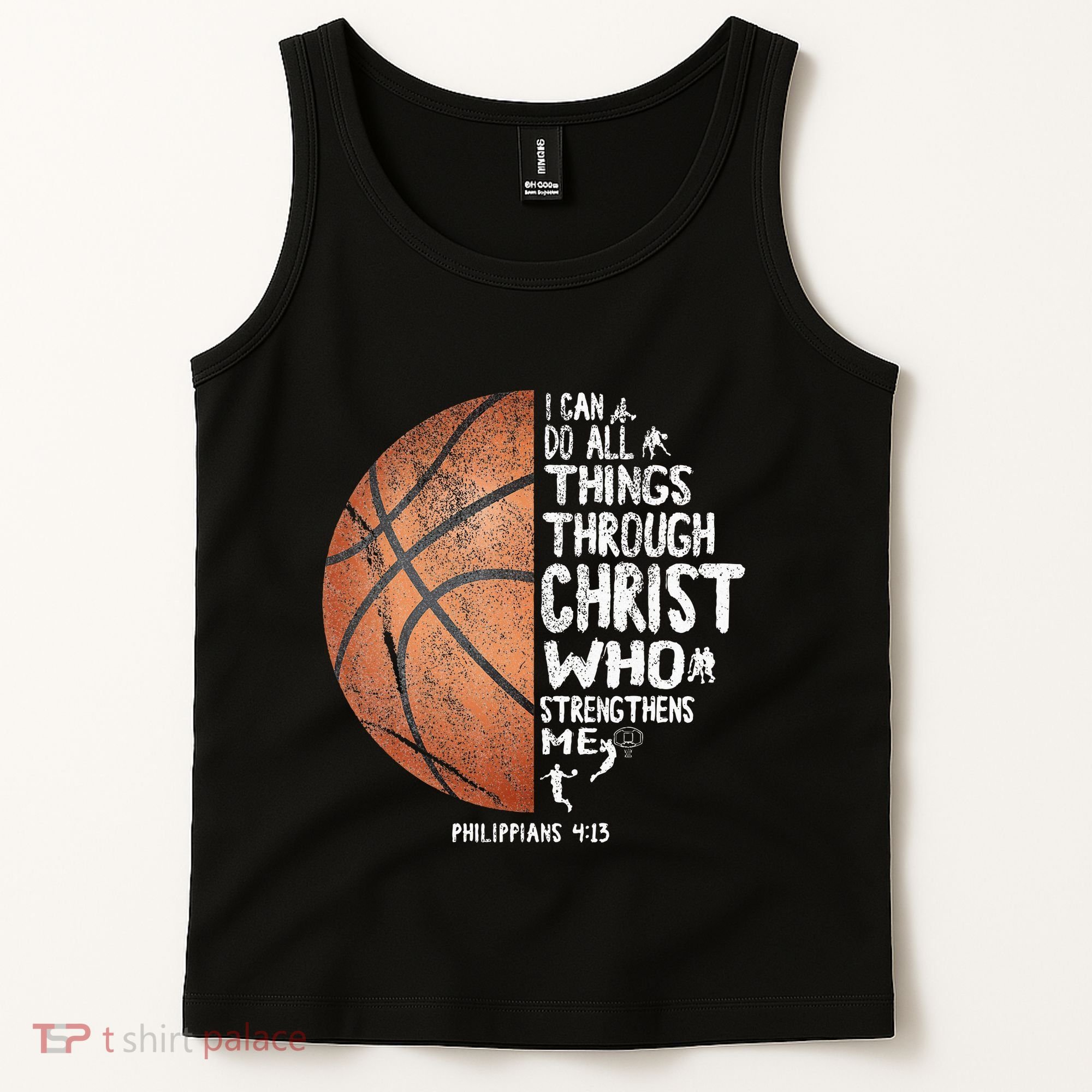 Can Do All Things Through Christ Philippians 413 Basketball Tank Top
