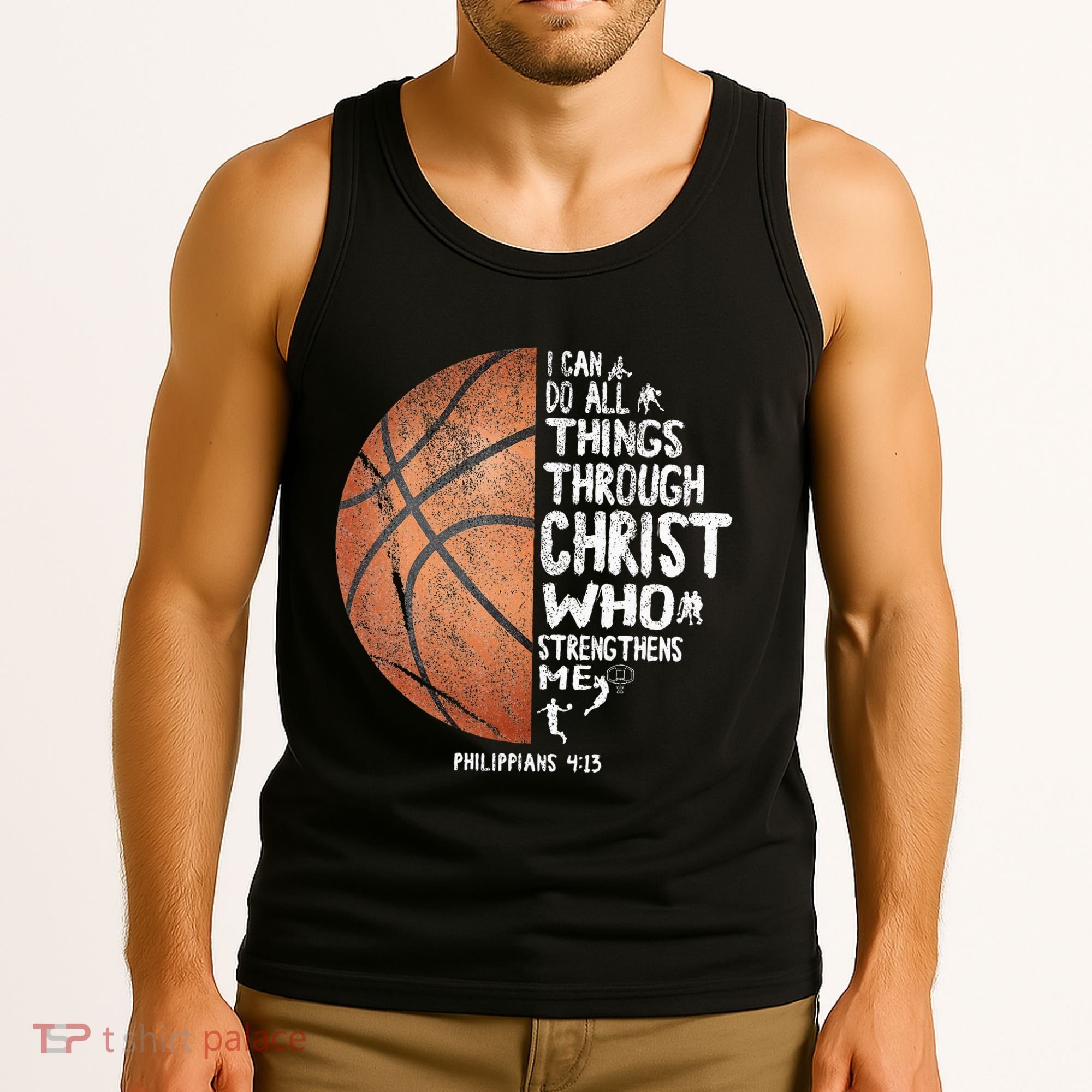 Can Do All Things Through Christ Philippians 413 Basketball Tank Top