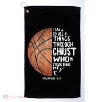 Can Do All Things Through Christ Philippians 413 Basketball Golf Towel thumb 0
