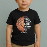 Can Do All Things Through Christ Philippians 413 Basketball Toddler T-Shirt thumb 2