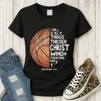 Can Do All Things Through Christ Philippians 413 Basketball Women's T-Shirt thumb 3