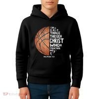 Can Do All Things Through Christ Philippians 413 Basketball Kids Hoodie thumb 4