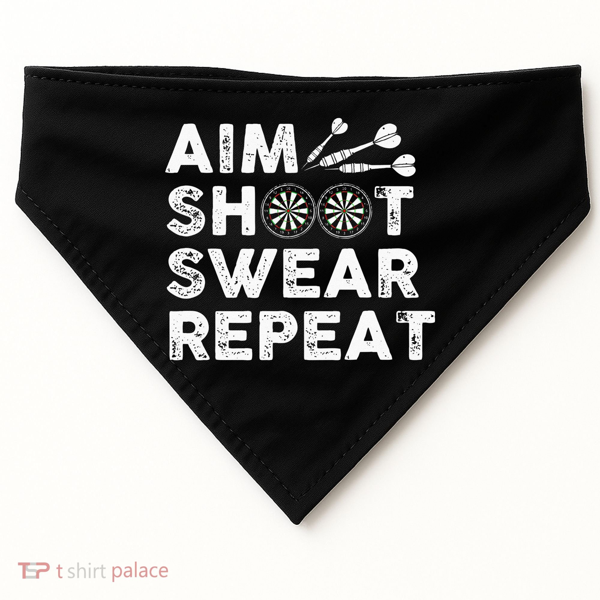 Cool Darts Art For Men Women Dart Player Throwing Sport USA-Made Doggie Bandana