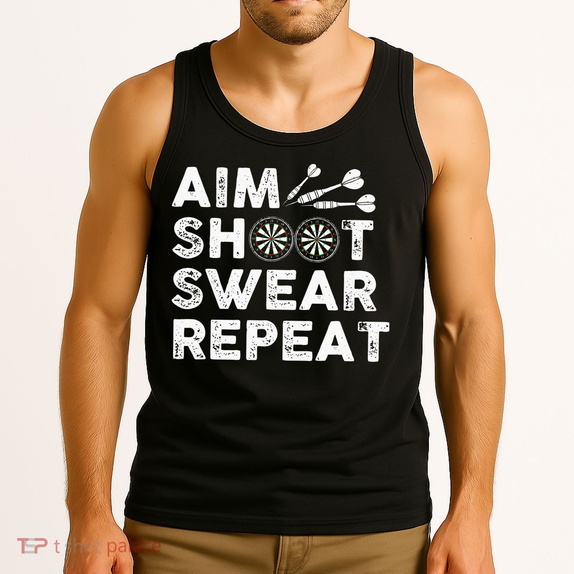 Cool Darts Art For Men Women Dart Player Throwing Sport Tank Top