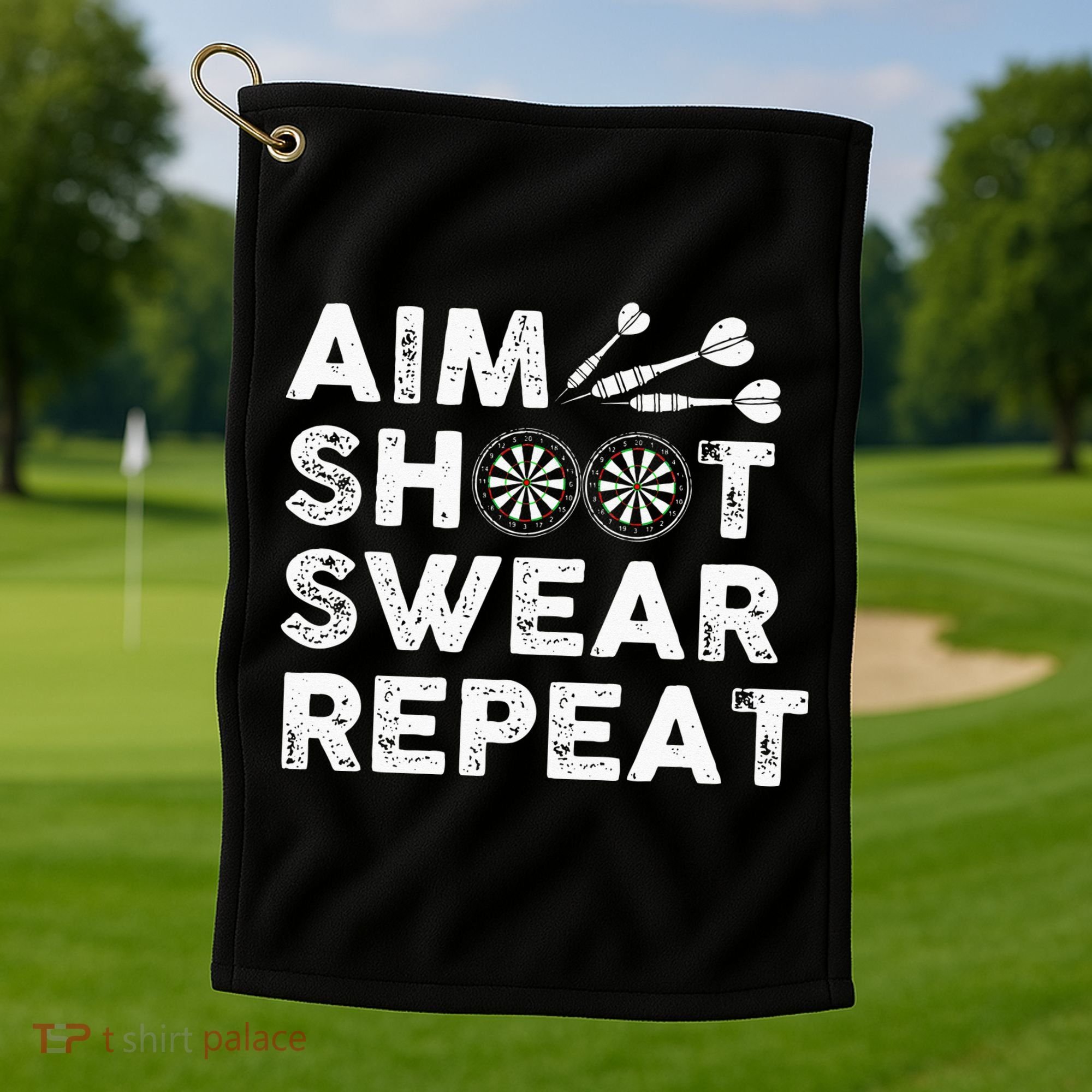 Cool Darts Art For Men Women Dart Player Throwing Sport Golf Towel
