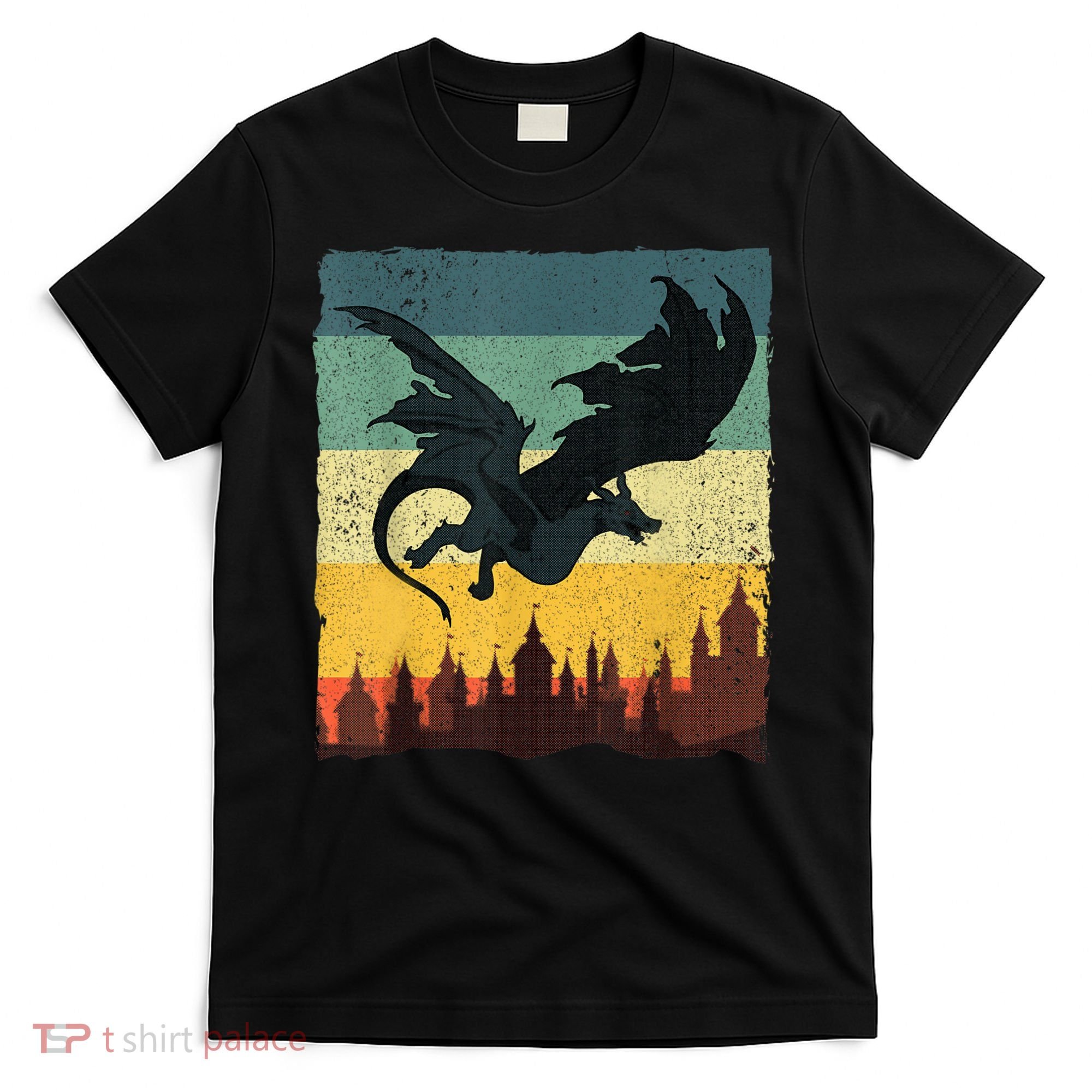 Cool Dragon Art For Women Mythical Vintage Dragon Lover T-Shirt