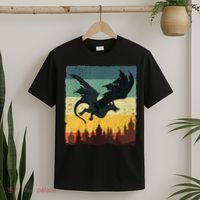 Cool Dragon Art For Women Mythical Vintage Dragon Lover T-Shirt thumb 2