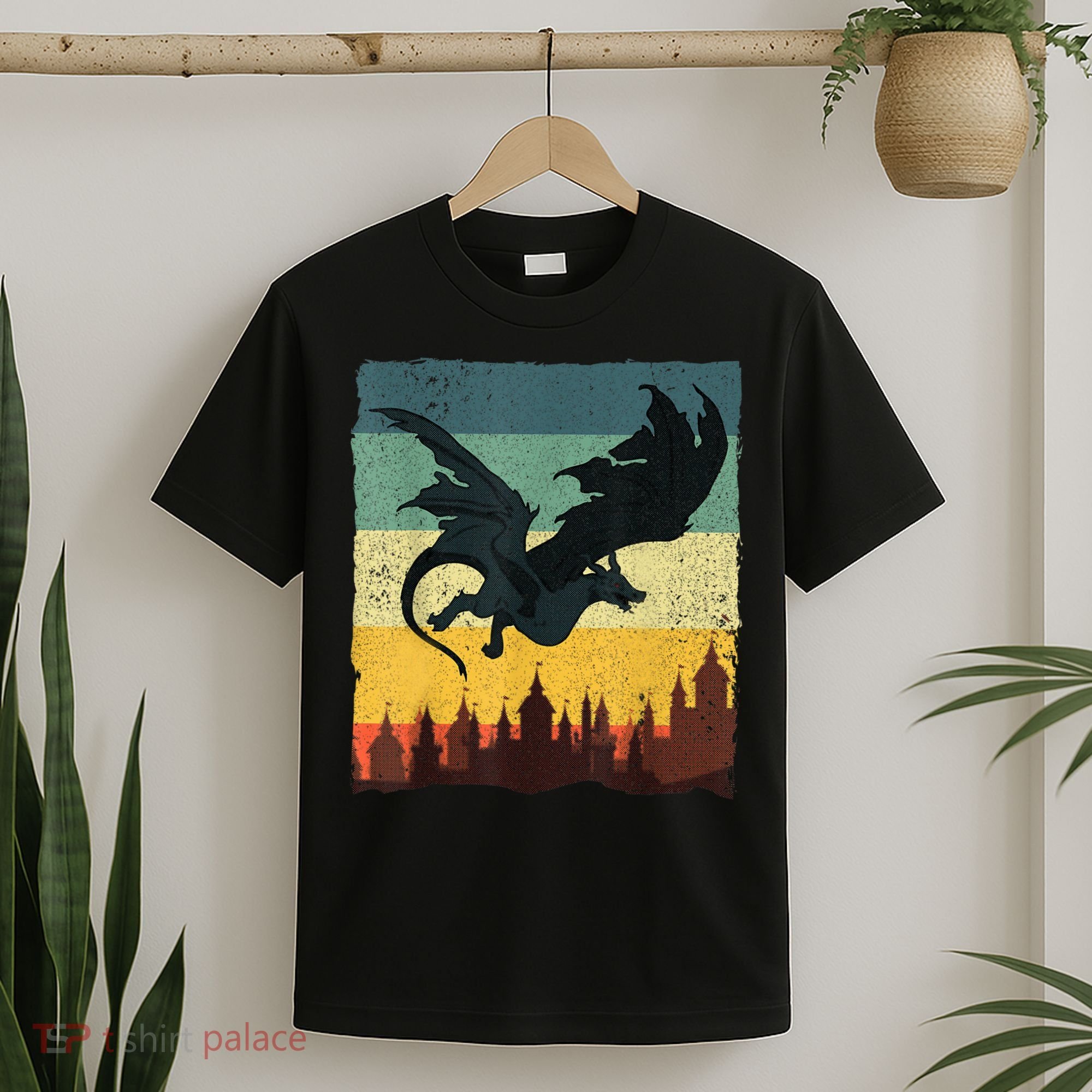 Cool Dragon Art For Women Mythical Vintage Dragon Lover T-Shirt