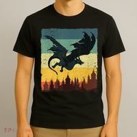 Cool Dragon Art For Women Mythical Vintage Dragon Lover T-Shirt thumb 3