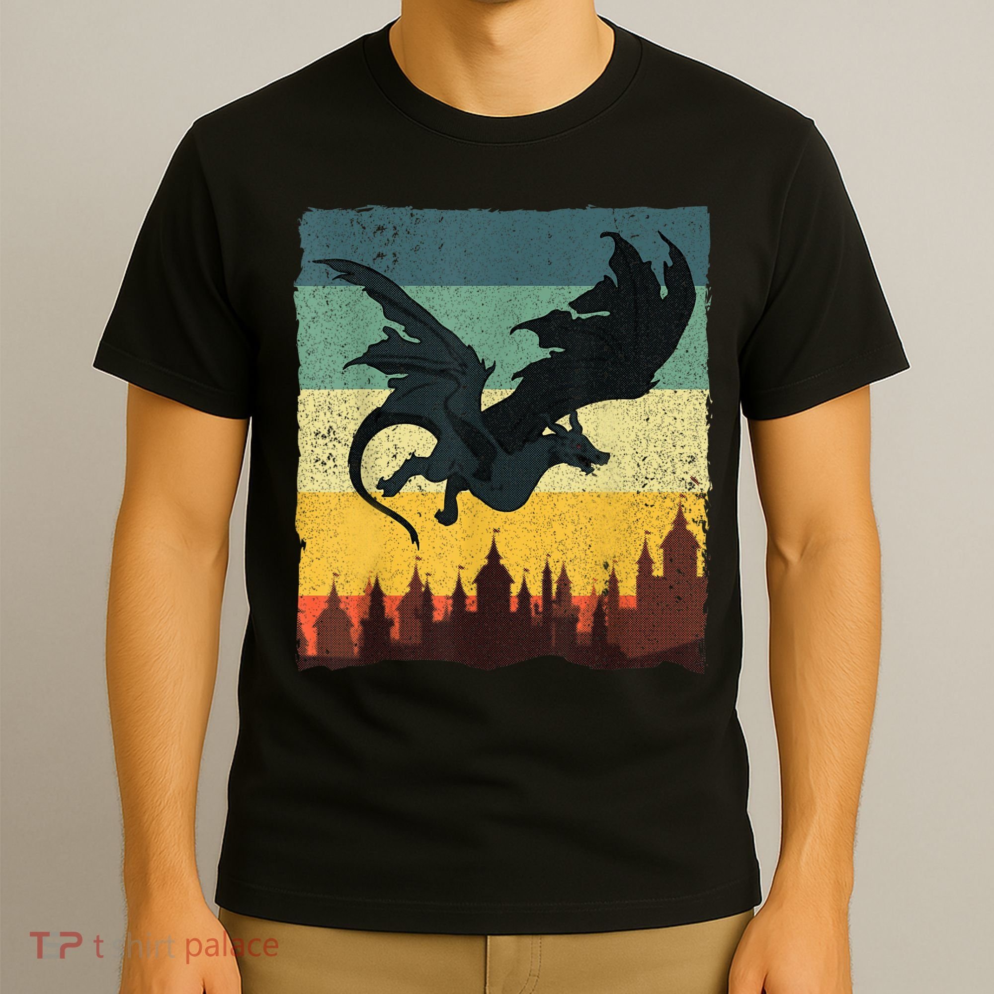 Cool Dragon Art For Women Mythical Vintage Dragon Lover T-Shirt