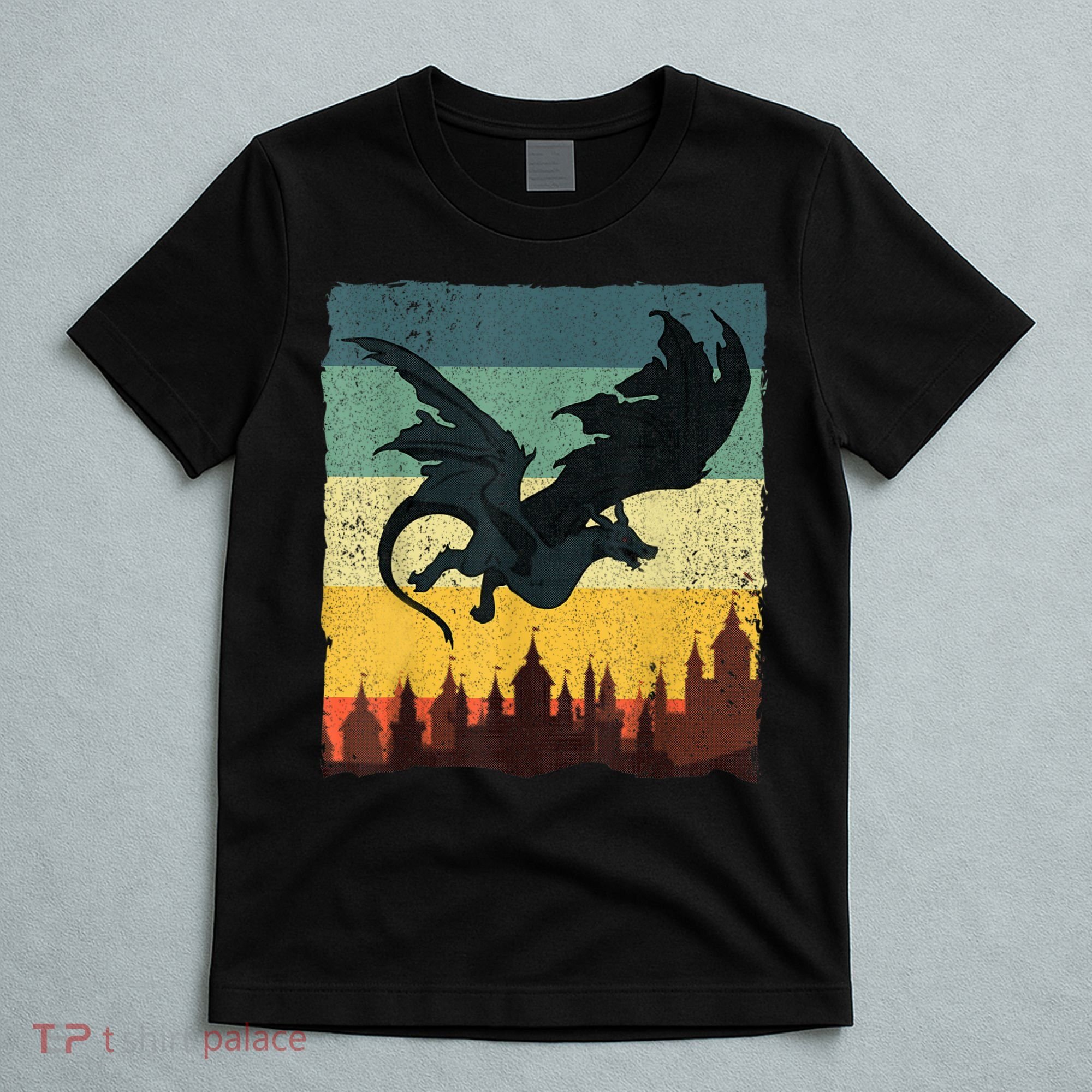 Cool Dragon Art For Women Mythical Vintage Dragon Lover T-Shirt